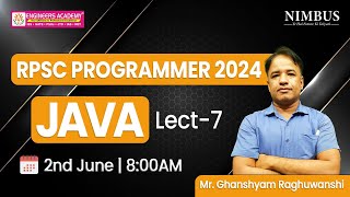 RPSC Programmer 2024 || JAVA Lect-07 || RPSC Programmer Classes || RPSC Programmer Vacancy 2024