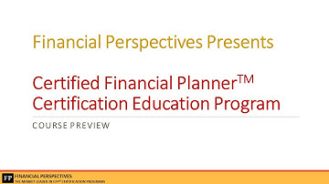 CFP Certification Education Program Preview Webinar 25 March