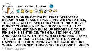 WHILE I WAS ENJOYING MY FIRST APPROVED BREAK IN SIX YEARS IN PARIS, MY WIFE’S FATHER, THE CEO...