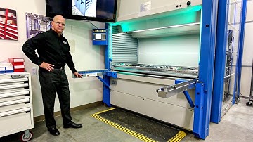 Modular Vertical Lift Module Access Port Saves Space with VLM Storage System and Lean ASRS