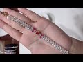 Rhinestones Bracelet with white and pink Rhinestone | Cute Bracelet Making #diybeadedjewelry