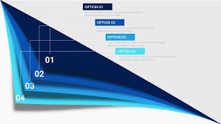 Create 4 Options Page Unfolding Slide in PowerPoint