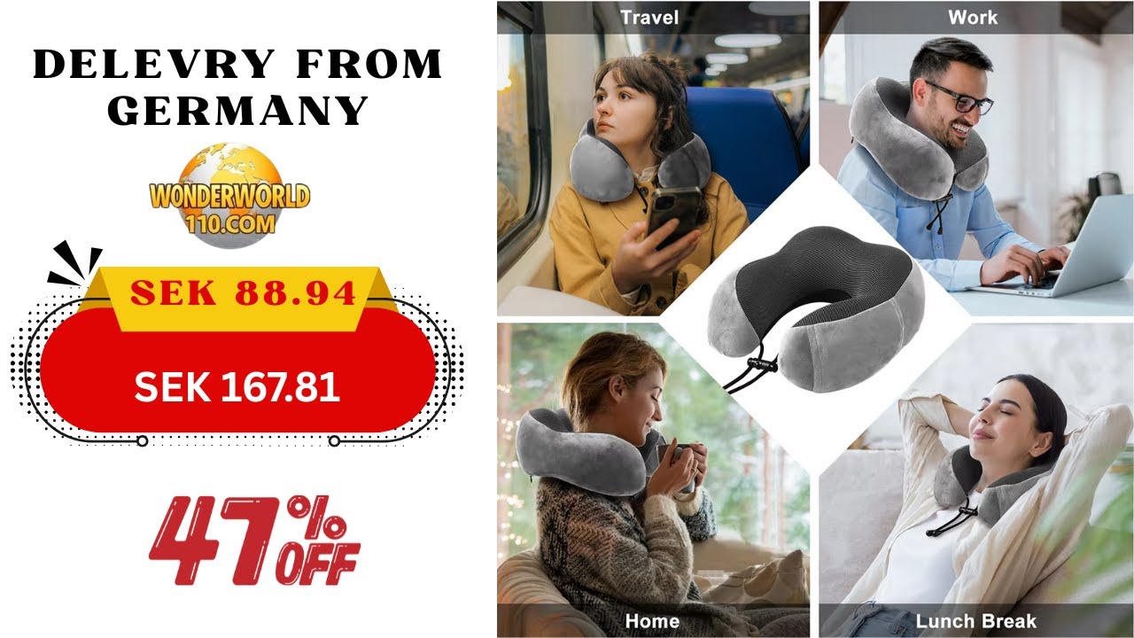 Struggling to sleep on planes Fix it in 5 seconds with THIS pillow!