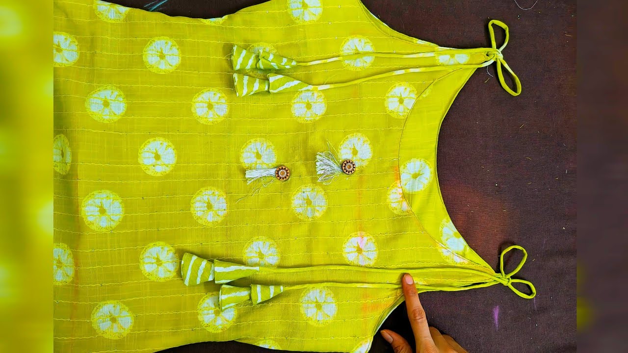 Strap kurti cutting and stitching 