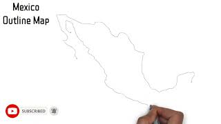 How to Draw Mexico Map Outline / New Mexico City / Draw Map of Mexico / Mexico in Map with Capital