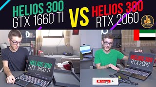 Acer Predator Helios 300 GTX 1660 ti vs RTX 2060 benchmark    winner is !