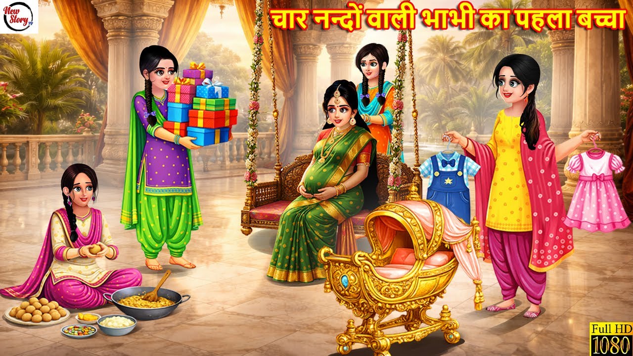 चार नन्दों वाली भाभी का पहला बच्चा | Nanad Babhi | Hindi Kahani |Moral Stories |Hindi Cartoon |Story