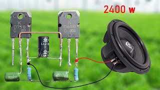 How To Make Simple B688 D718 Transistor Amplifier - Powerful Ultra Bass