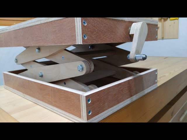 Table Lifting Scissors Mechanism - DIY Woodworking Tools class=