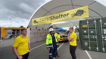 Zappshelter demonstrates how its shelter system works at Letsrecycle Live