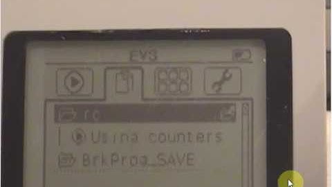 Using the touch panel on the EV3 brick