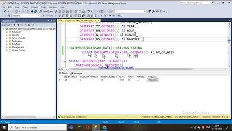 59.DATEPART() AND DATENAME() FUNCTIONS IN SQL