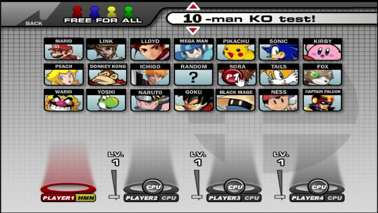 SSF2 V0.8 SSBB CHARACTER ANNOUNCER