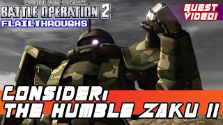 Gundam Battle Operation 2 Guest Video: It's A Standard Zaku II With An MG, How Dangerous Can It Be?