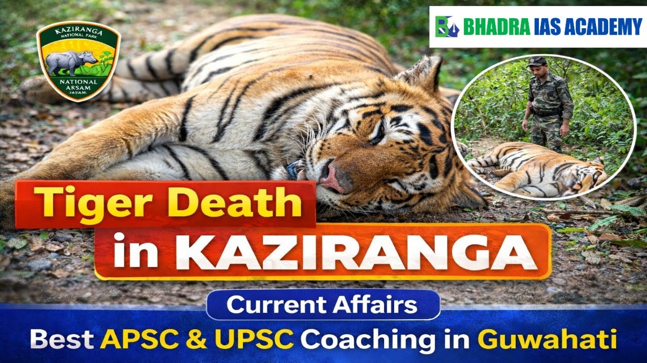 Tiger Death in Kaziranga | Current Affairs | Best APSC & UPSC Coaching in Guwahati