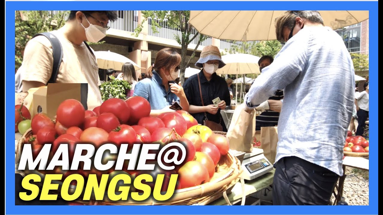 [4K] Самое горячее соседство в Сеуле, Корея: городское пространство регенерации с рынком фермеров