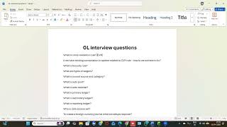 Oracle Fusion Financials - GL Interview Questions