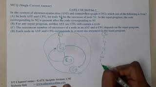GATE CSE 2015 SET 2