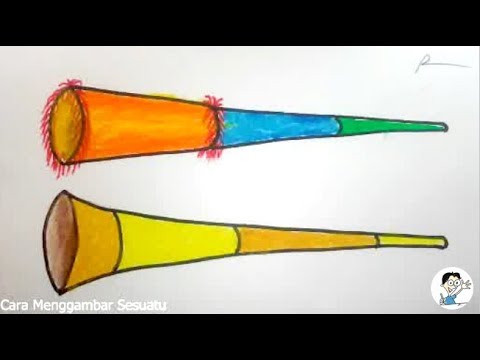 Cara Menggambar Terompet Tahun Baru Untuk Anak Tk Youtube