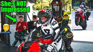 Professional Racer Does Wheelies With Me On The Back 😰 | S1000Rr & Lance Isaacs