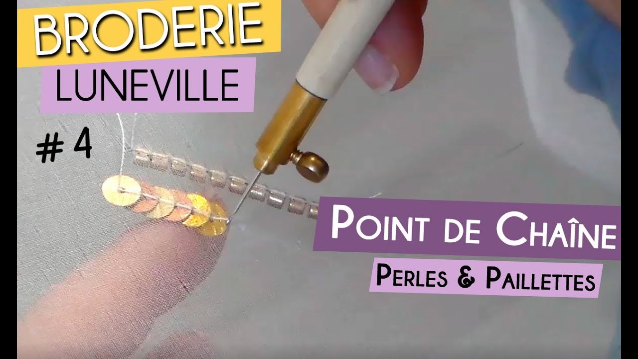 Broderie perlée de Lunéville : découvrez la technique pour broder des perles et des paillettes