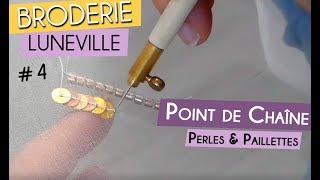 Broderie perlée de Lunéville : découvrez la technique pour broder des perles et des paillettes