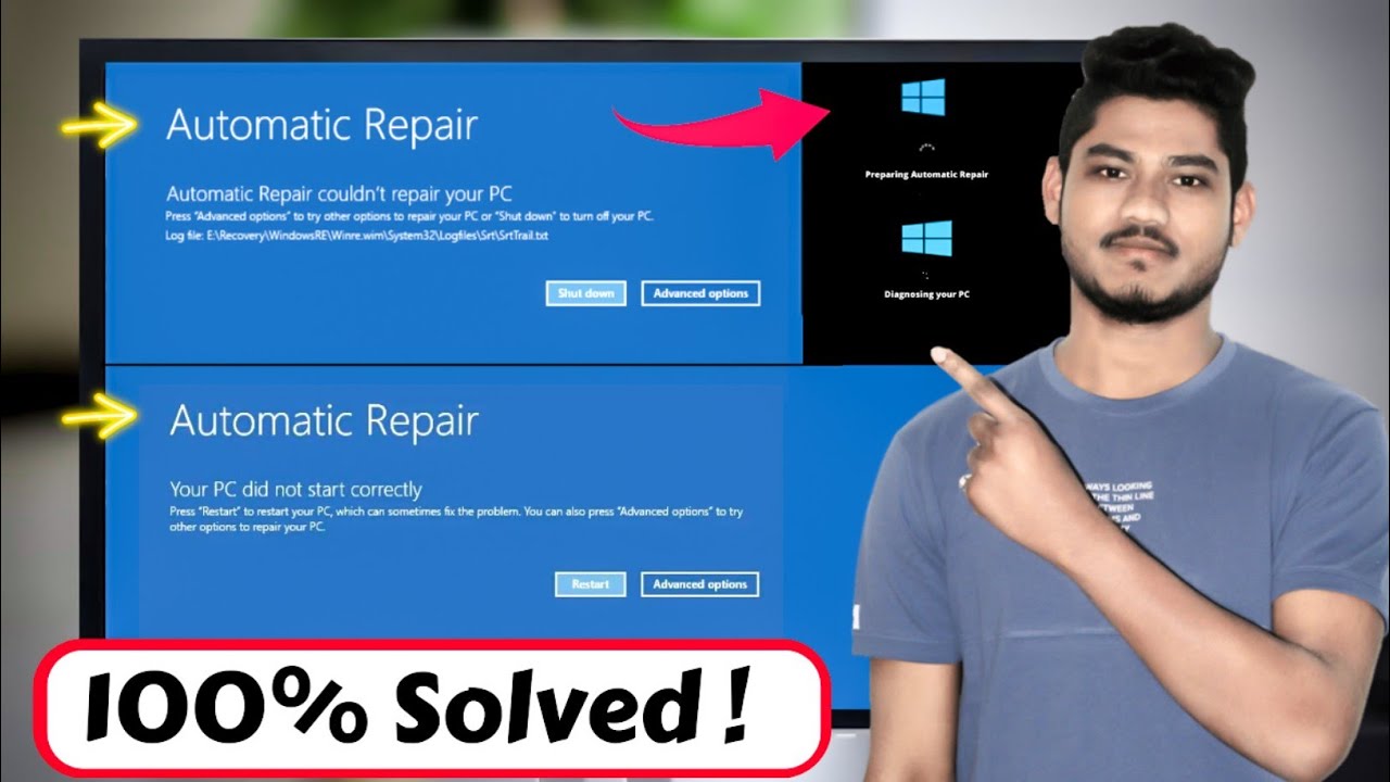Lenovo Laptop Automatic Repair Loop in Windows 7,10,11 Startup Repair