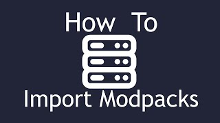 [READ DESCRIPTION] How to Import Modpacks into Crafty