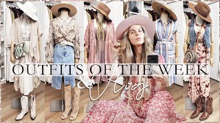 OUTFITS OF THE WEEK &amp; VLOG | SHOP WITH ME