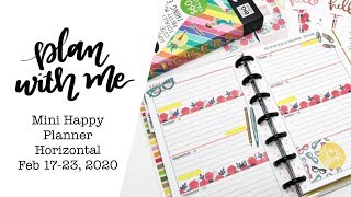 PLAN WITH ME Mini Happy Planner Horizontal: Feb 17-23, 2020