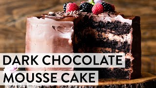 This super moist dark chocolate cake combines unsweetened natural
cocoa powder and for an extra rich flavor. fill the with a
simplifie...