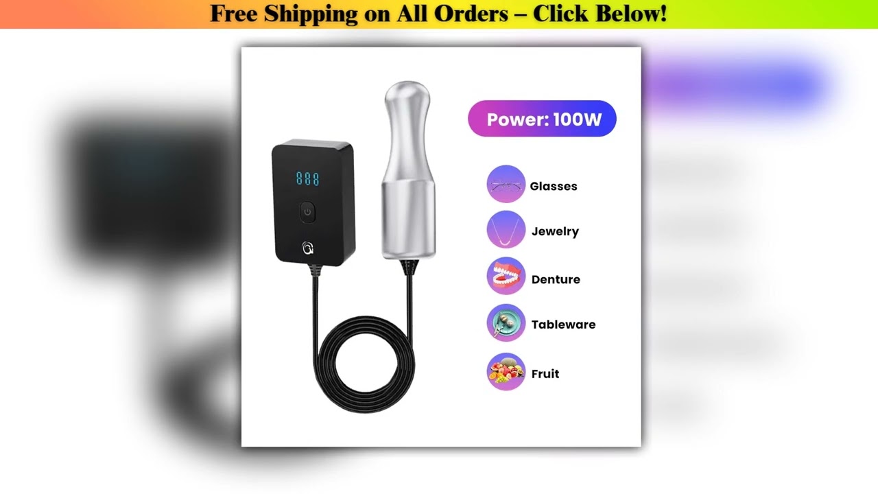 GENENG-Portable Ultrasonic Cleaner for Home,  Ultrasound Cleaning Bath, Jewelry Glasses Washing