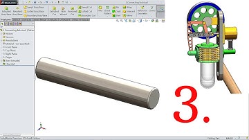 SolidWorks Tutorial Vertical Stirling Engine 3.Connecting Link Stud