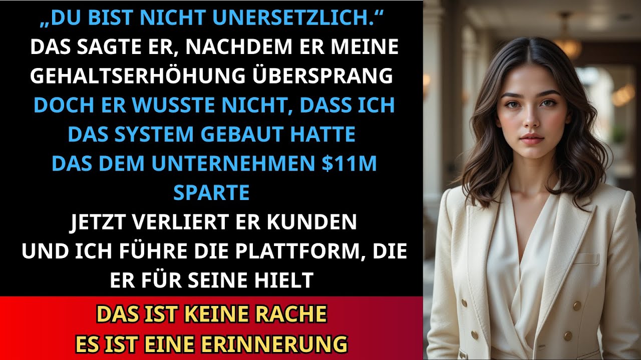 Mein Chef lachte über meine Gehaltsforderung—jetzt leite ich sein $11M-System, das er braucht