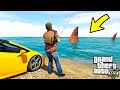 КЛЮНУЛА ОГРОМНАЯ АКУЛА НА РЫБАЛКЕ В ГТА 5! РЕАЛЬНАЯ ЖИЗНЬ РП ОБЗОР МОДА В GTA 5 ВИДЕО