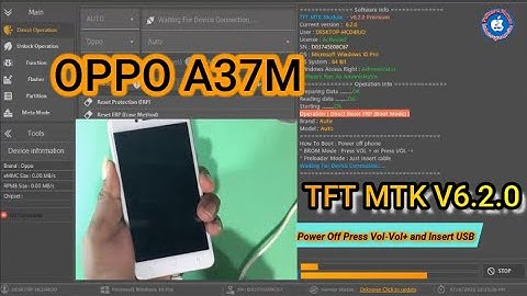 OPPO  A37M REMOVE PASSWORD BY TFT V6.2.0 OKAY 100%