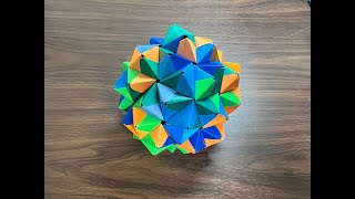 折り紙　くす玉 折り紙のくす玉を90枚で作る作り方 - YouTube