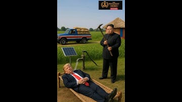 "Kim breaks solar panel vs. Trump sleeps 😴 calmly funny short 😂🤣 #kim #trump #shorts #funny #satire"