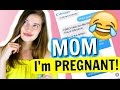 SONG LYRIC TEXT PRANK ON MOM! IM PREGNANT!!! YouTube
