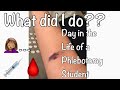 Day in the life of a phlebotomy student + drawing blood 🩸