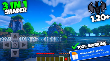Best 3 in 1 Ultra Realistic Shader for Minecraft Pe 1.20+ || Best Bsl Shader for Mcpe 1.20