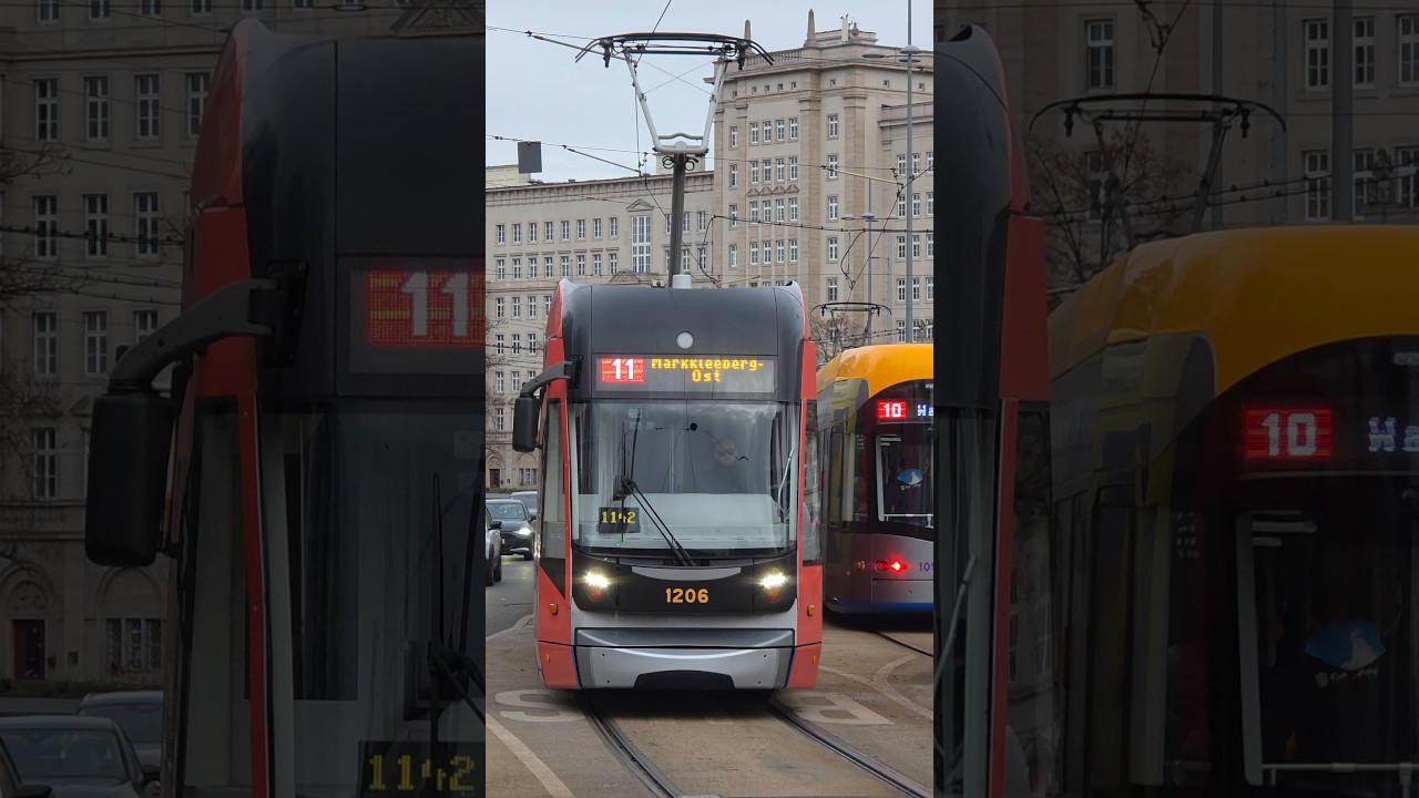 Bombardier NGT12-LEI tram in Leipzig 🇩🇪 