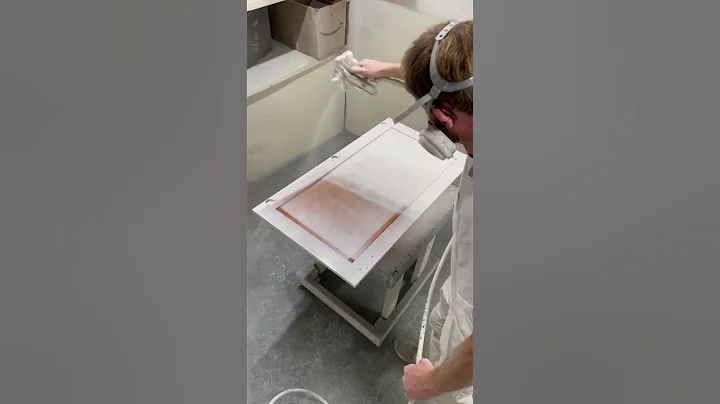 Spraying Kitchen Cabinet Doors with Primer