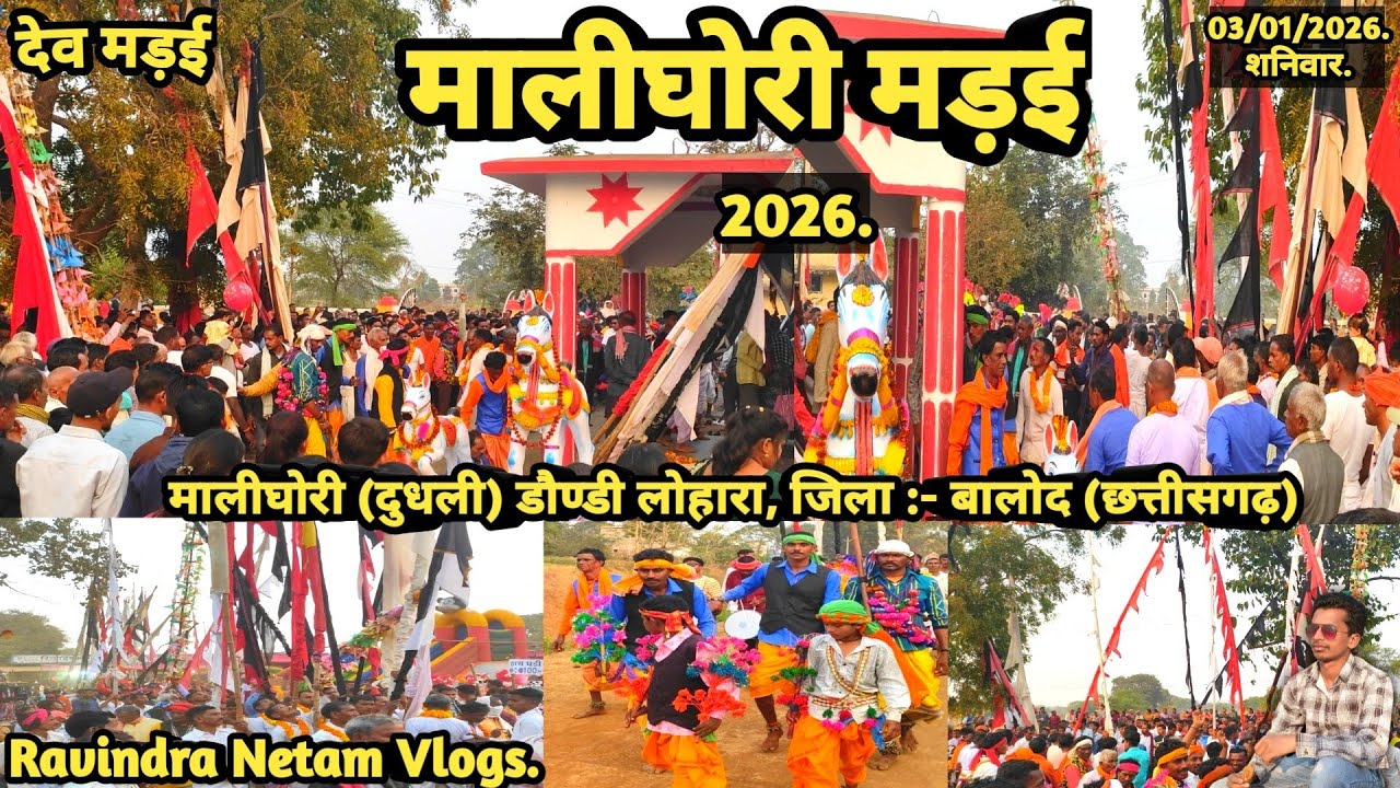 देव मड़ई | मालीघोरी मड़ई 2026 | मालीघोरी | डौण्डी लोहारा | बालोद | छत्तीसगढ़ | Ravindra Netam Vlogs