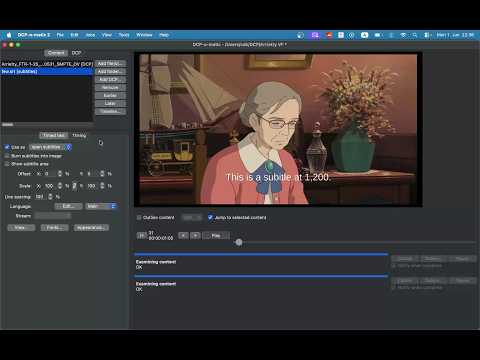 Making a VF DCP with closed captions from a .srt file