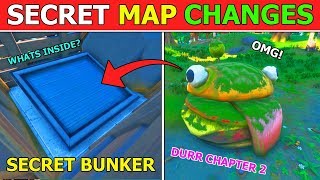 SECRET MAP CHANGES! *SECRET BUNKER RETURNS* FORTNITE CHAPTER 2 NEW MAP (HIDDEN EASTER EGGS)