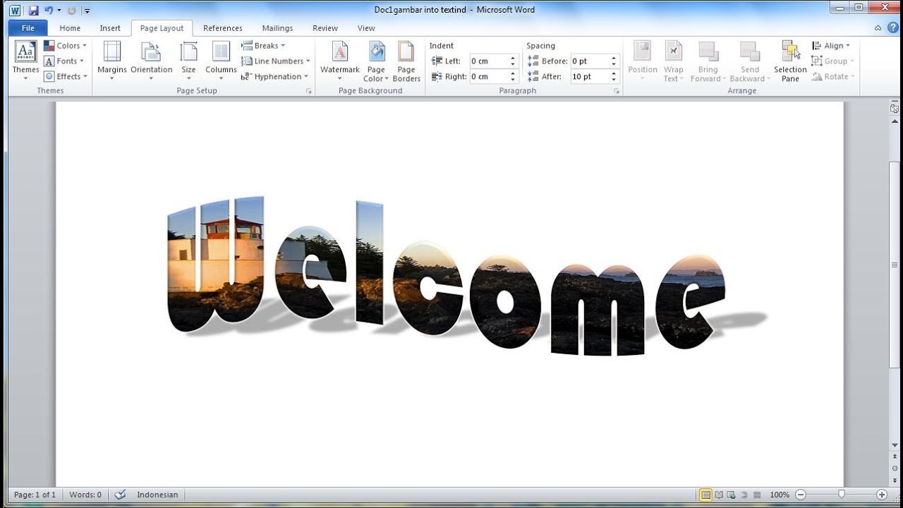 Belajar microsoft word  2010 Cara  Cepat Membuat Teks atau 