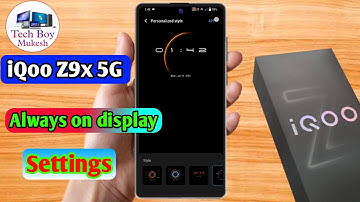 iqoo z9x 5g always on display | iqoo z9x 5g lock screen par name kaise likhe