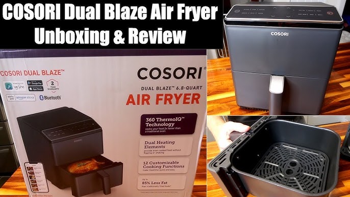 COSORI Pro III Air Fryer Dual Blaze, 6.8-Quart & Air Fryer Liners