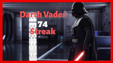 STAR WARS Battlefront 2- 74 Darth Vader Max Level 1000 Killstreak/Gameplay (On Yavin)